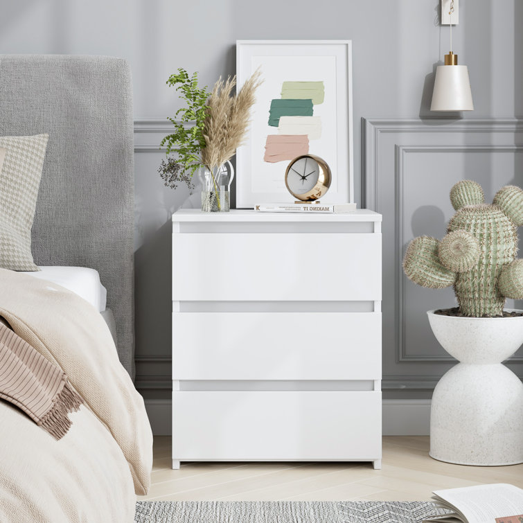 White and gray deals nightstand